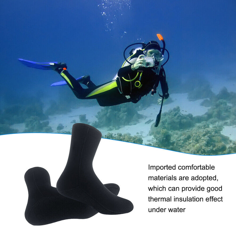 5mm Neoprene Diving Socks Women Men Non-slip Snorkeling Surfing Socks (L) Newly
