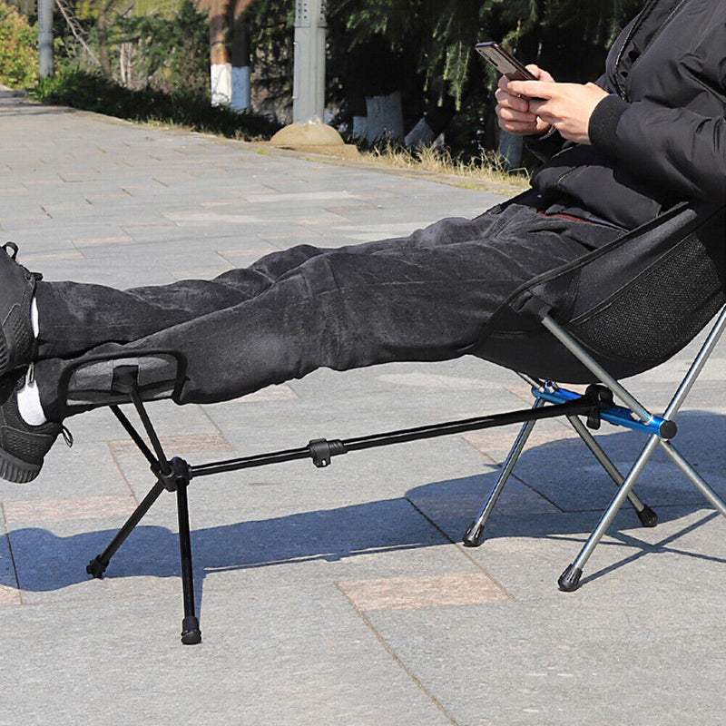 Aluminum Outdoor Folding Chair Footrest Portable Recliner Lazy Foot Leg Stool