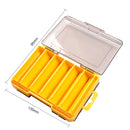 Fishing Lure Box Double Side Bait Case Organizer Fishing Tackle (S Yellow) Newly