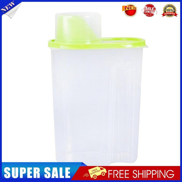 Pet Food Store Bucket Dried Grains Tank Cat Food Storage Container (Green)