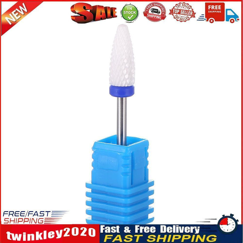 Nail Cone Tip Ceramic Drill Bits Electric Cuticle Clean for Manicure (02) Newly