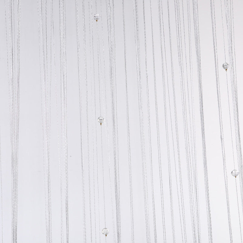 Decorative String Curtain Beads Wall Panel Fringe Room Door Window White Newly