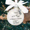 Memorial My Heart in Heaven Christmas Pendant Mom Dad Ball Feather Tree Ornament