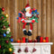 Merry Christmas Santa Claus Front Door Wreath Wall Hanging Pendant Garland