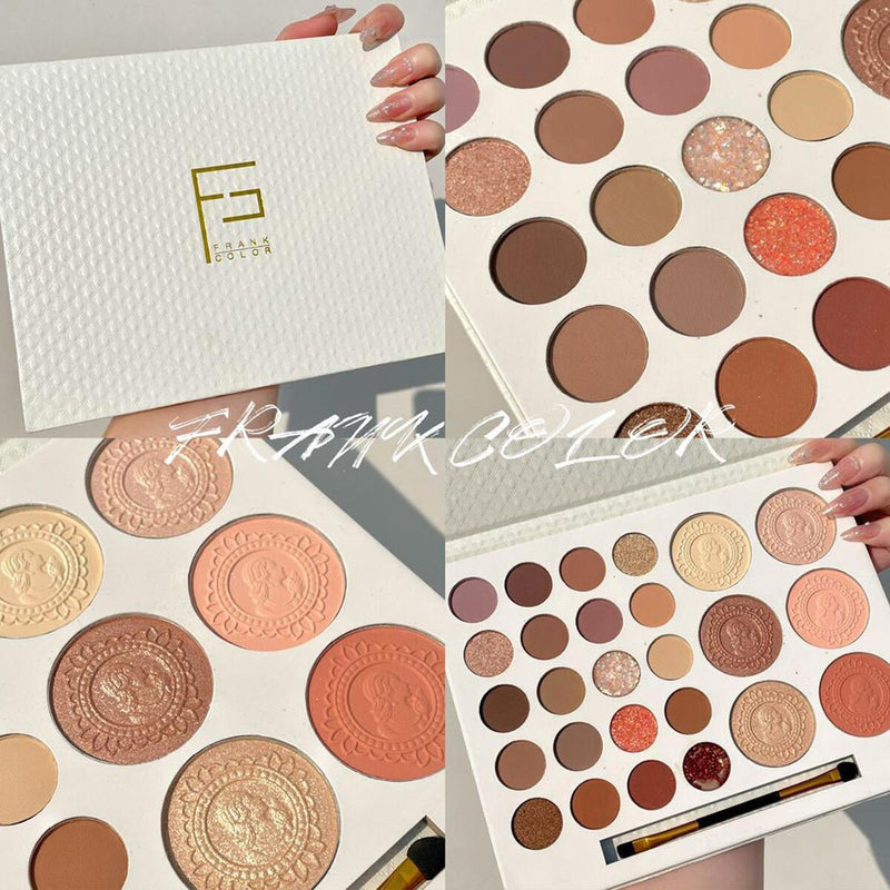 26 Colors Shiny Glitter Pigment Eyeshadow Palette Waterproof Eye Shadow Makeup#