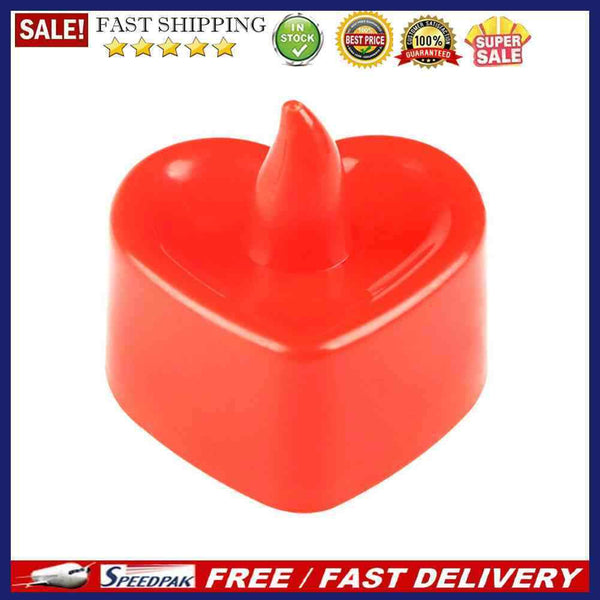 24pcs LED Tea Lights Heart Shaped Flickering Candle Romantic Wedding Party Decor