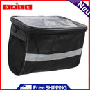 Bike Handlebar Bag with Reflective Strip Road Bicycle Front Rack Organizer Bags