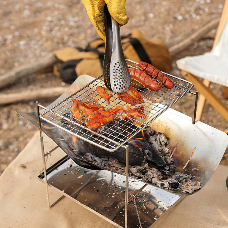 Portable Camping BBQ Net Stainless Steel Barbecue Grill Net (Single Net) Newly