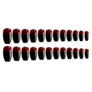 False Nails With Glue Nail Art Patch Square Coffin Shape Black-Red Gradient