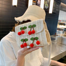 Summer Cherry Straw Messenger Bags Women Handbags Crossbody Shoulder Bag