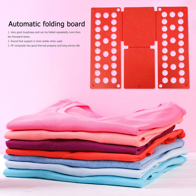 Laundry Folding Board Kids Adjustable Clothes Holder Organzier (Red) Newly
