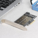 M.2 NVME M+B Key SSD to PCIE Adapter Module PCI-E 3.0 X4 SATA Expansion Card