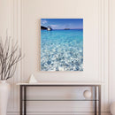 Paint By Numbers DIY Clear Beach Painted on Canvas Oil Picture Craft Wall Decor