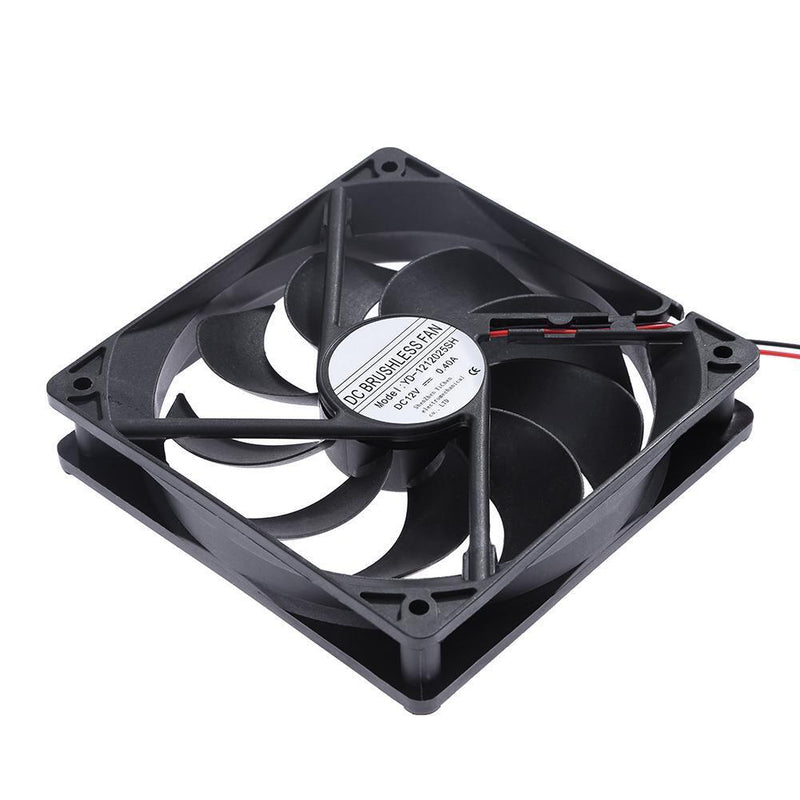 YD-1212025SH DC12V Cooler Fan 118x118x24mm 9 Blades Computer PC Fan