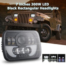 7x6/ 5x7 inch 300W LED Headlight Rectangular Hi-Lo DRL for Car Truck SUV Newly