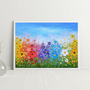 Frameless Oil Paint By Numbers DIY Flower Picture Craft for Home Living Room