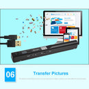 Handheld Portable Image Document Scanner A4 900DPI JPEG/PDF Scanner (Black)