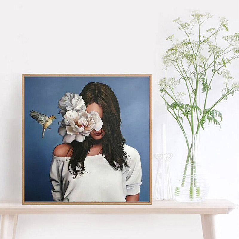 Flower Girl Oil Paint by Numbers Hand Painted Frameless Picture Home Ornament