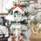 Creative Hollow-out Alpaca House Christmas Pendant Children Gifts (Red)