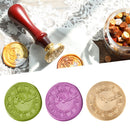 Wax Seal Stamp Retro Head Stamp Replaceable Time Pattern Envelope Document Decor