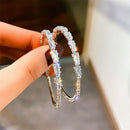 Big Circle Gorgeous Crystal Drop Dangle Stud Round Shape Round Hoop Earrings
