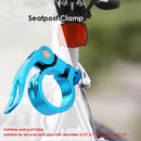 31.8mm Seatpost Clamp Quick Release MTB Bike Seat Post Tube Clip (Blue) Newly