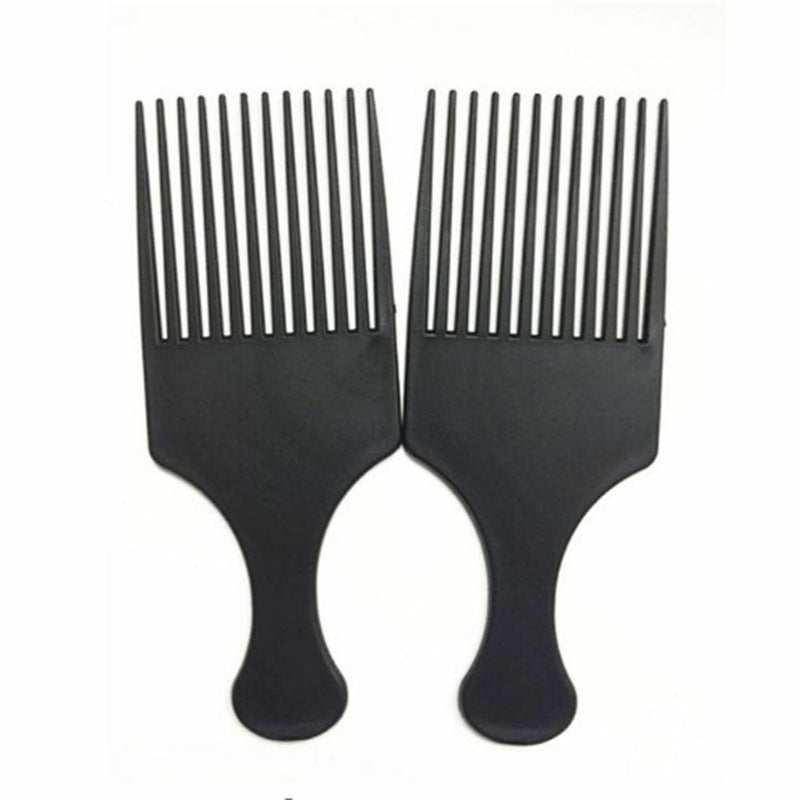 Woman Long Tooth Plastic  Black Afro Comb Salon  Curly Hair Brush Hairdressing