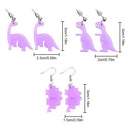 Colorful Little Dinosaur Earrings Acrylic  Earrings Geometric Lovely Jewelry