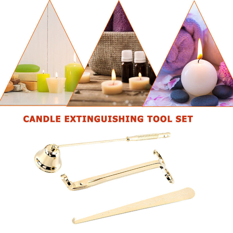 Candle Wick Scissor Set Stainless Steel Snuffer Lamp Trim Hook Cutter (D)