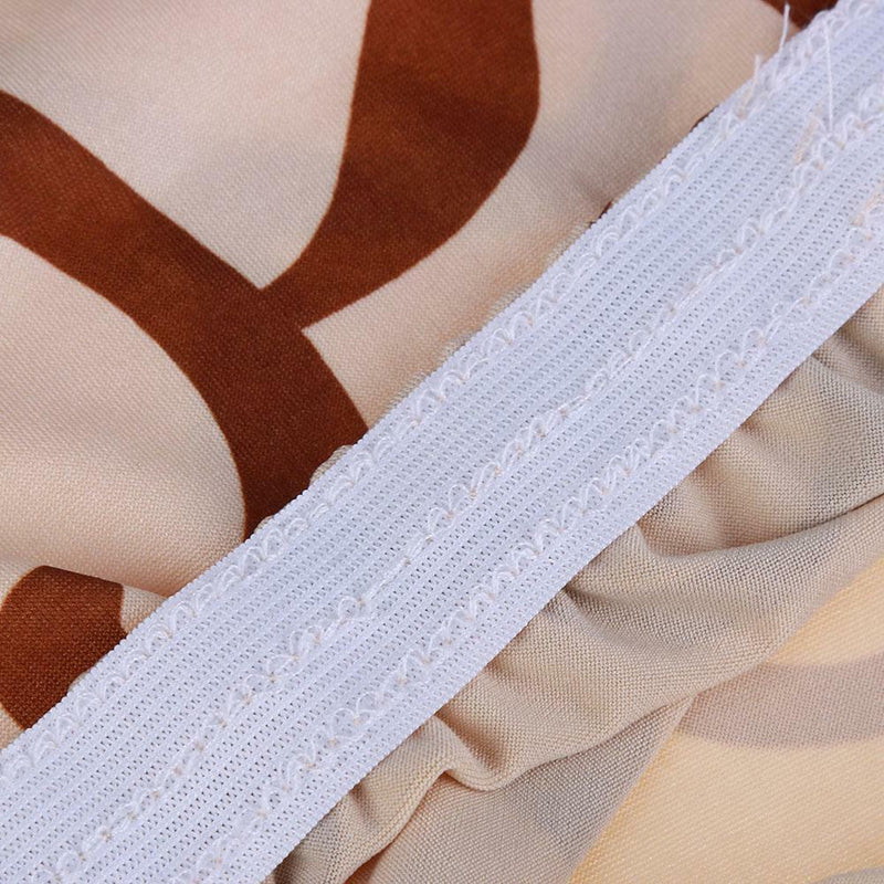 Printing Pattern Elastic Home Hotel Dining Chair Covers(Champagne)