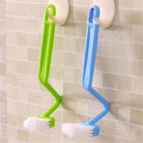 Bathroom Plastic Curved Handle Cleaning Brush Cleaning Scrubber Toilet Brush