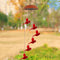 Solar Power Color Changing Wind Chime Lamps Garden Red Bird Pendant Light