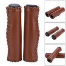 2pcs Bicycle Foam Grips MTB Bicycle Grip Anti-Slip Leather+Sponge Handlebar