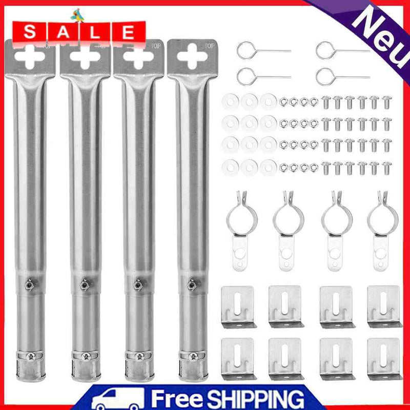 4pcs 25mm Universal Adjustable Stainless Steel Grill Tube Outdoor Picnic Spare