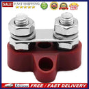 Bus Bar Terminal Block Heavy Duty Dual M8 Power Distribution Stud (Red)