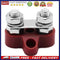 Bus Bar Terminal Block Heavy Duty Dual M8 Power Distribution Stud (Red)
