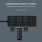 4 Port High Speed USB 2.0 Hub Multi Power Adapter for Laptop Desktop Computer