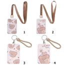 Keychain ID Credit Holder Bank Card Holder Identity Badge Cover Bus Card Case