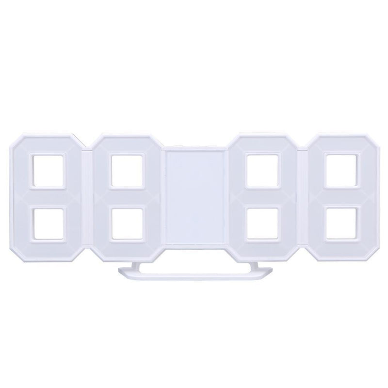 Digital LED Table Clock 24 or 12-Hour Display Alarm Snooze 8888 Display