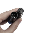 1 Pair XLR 3Pin Male Female DIY Audio Cable Connectors Solder Plug (Black) Newly