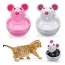 Container Cat Feeder Food Rolling Leakage Dispenser Mouse Shape Pet Feeder Bowl