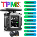 Solar LCD Motorcycle TPMS External Sensor Tire Pressure Monitoring Alarm System