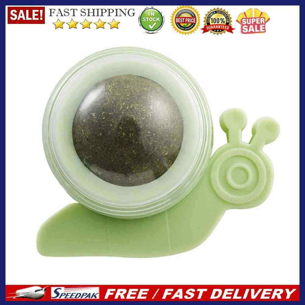 Cat Catnip Rotating Ball Cleaning Teeth Molar Interactive Pet Toys (Green)