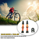 2pcs 48mm Presta Valve + Tool for Road Mountain Bike Tubeless Tire (Orange)