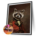 5D DIY Full Round Diamond Painting Animal Wall Decor Crafts Mosaic Decoration