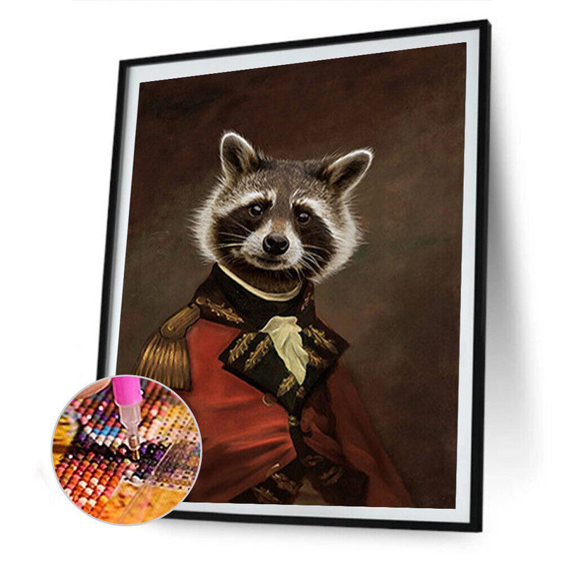 5D DIY Full Round Diamond Painting Animal Wall Decor Crafts Mosaic Decoration