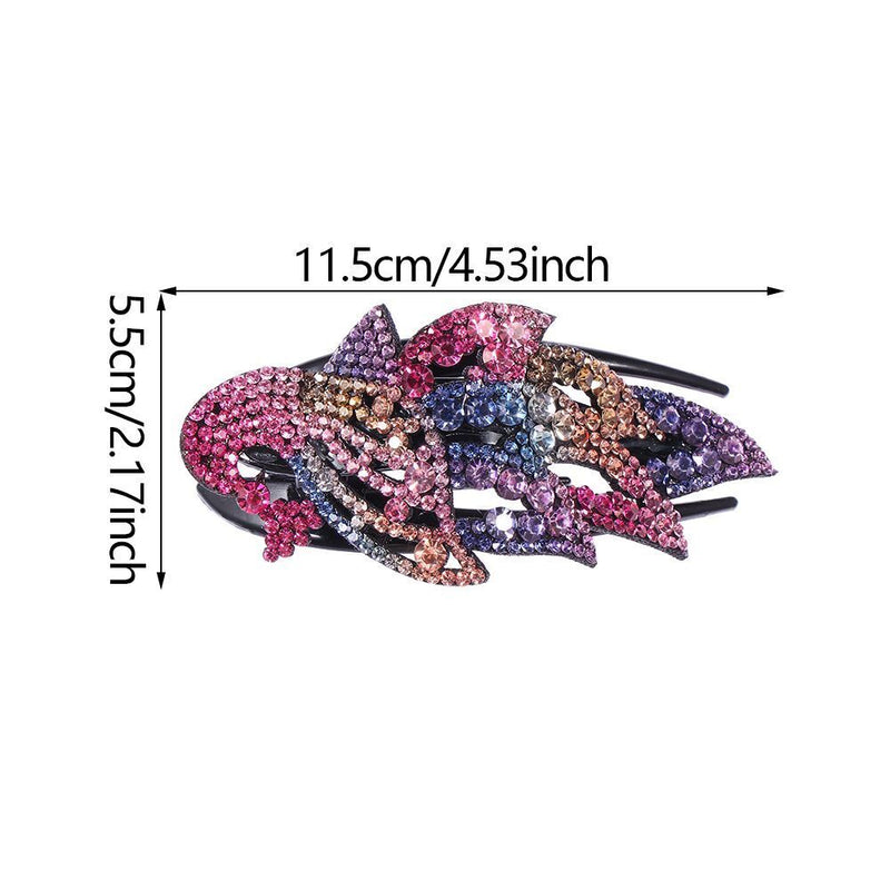 Duckbill Hair Claws Flower Hair Clip Rhinestone Hairpin Hair Dovetail Clips