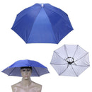 Anti-Rain Elastic Band Head Umbrella Hat Outdoor Sunscreen Tool(Royal Blue)