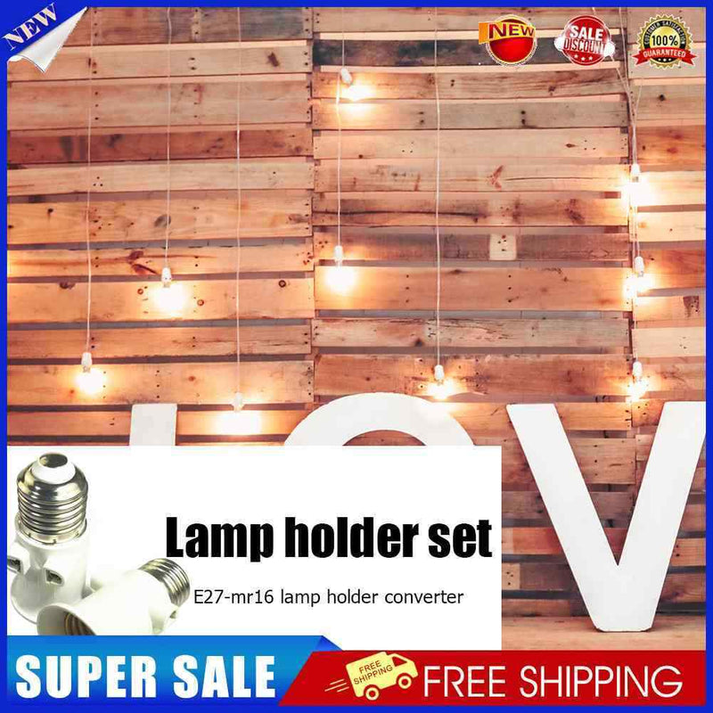 AC100-240V Lamp Base Converter Screw Mouth Home Lamp Holder Pbt for Home Be