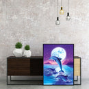 Acrylic Oil Painting By Numbers Dolphin Handmade Digital Picture Art Home Decor